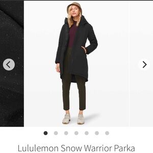 Lululemon Snow Warrior Parka size 4 coat jacket